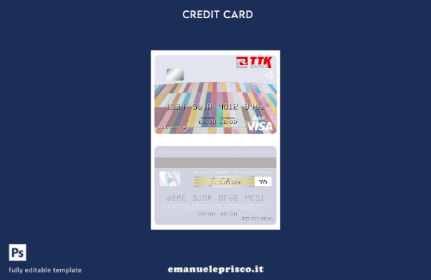 modello di carta di debito visto Macedonia TTK Banka AD Skopje stile verificato
